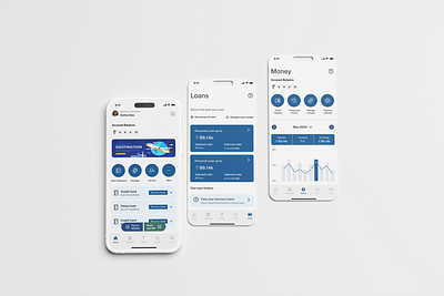 Bank App UI Redesign app design bank app banking app banking ui design finance app finance service financial services loans minimal design money transfer ui user experience