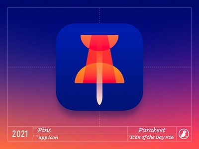 Icon of the Day #16 app app icon design icon icons illustration ios pins pushpin vector