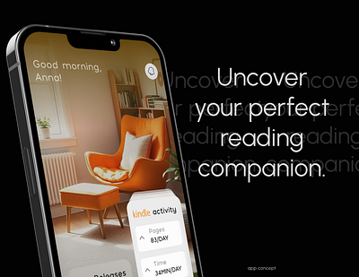 Goodreads app concept website graphic design