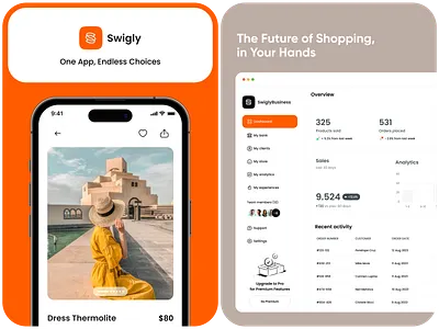 Swigly Overview ai app dashboard ecommerce mobile shopping store ui ux web