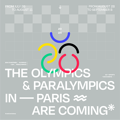 Olympics & Paralympics design digital graphic design illustration logo olympics poster sports typography vector