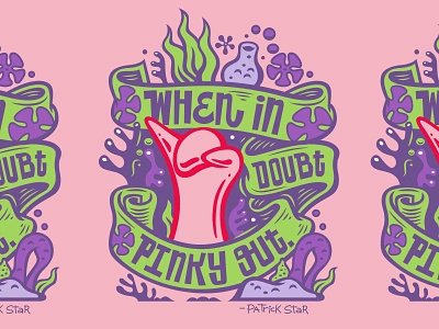 Illustration illustration patrick star pinky out spongebob