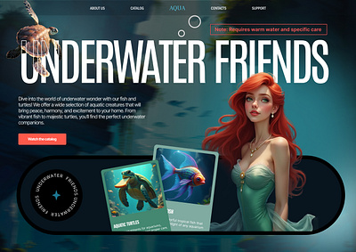 UNDERWATER FRIENDS design ui ux web