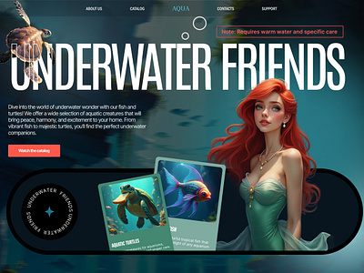 UNDERWATER FRIENDS design ui ux web