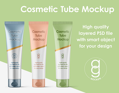 Cosmetic Tube Mockup 3d branding cosmetic mockup cosmetic tube mockup free cream tube cream tube mockup free design free mockup free template graphic design label design logo design mockup free mockupdesign pack package design