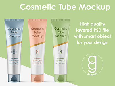 Cosmetic Tube Mockup 3d branding cosmetic mockup cosmetic tube mockup free cream tube cream tube mockup free design free mockup free template graphic design label design logo design mockup free mockupdesign pack package design