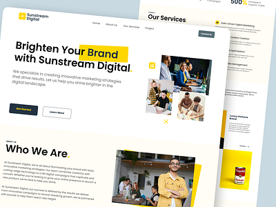 Sunstream Digital Landing Page agency designinspiration designshowcase landingpage marketing marketingagency uidesign uiux userinterface webdesign