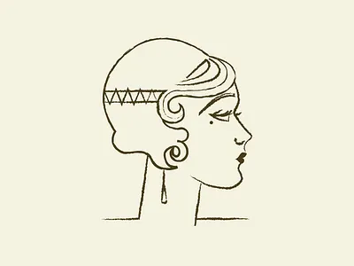 American Express — Art deco woman profile art art deco art direction art director artist digital art digital illustration drawing graphic design illustration illustrator minimal woman