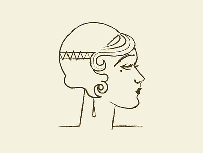 American Express — Art deco woman profile art art deco art direction art director artist digital art digital illustration drawing graphic design illustration illustrator minimal woman