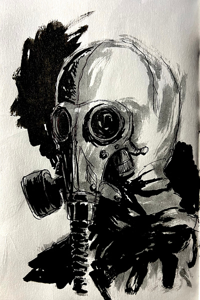 Gas mask sketch