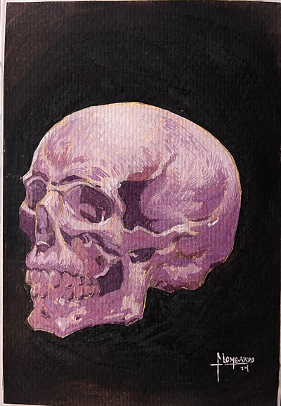 Traditional Gouache sketch gouache sketch skull paint