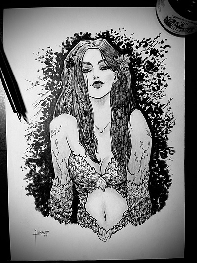 Poison Ivy traditional inks