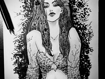 Poison Ivy traditional inks