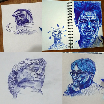 Ballpoint pen art (traditional painting)