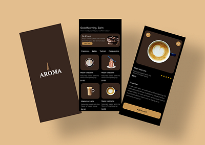 Coffee Shop UI Design app design coffee coffee shop coffee ui mobile app promi tasnim ui uiux ux zarin