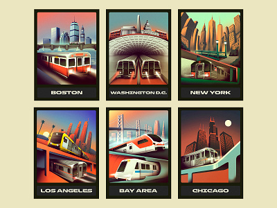 Metroboard Lenticular Cards bladerunner boston card cards chicago city future landscape lenticular metro new york retro retro futurism sci fi scifi subway train vintage