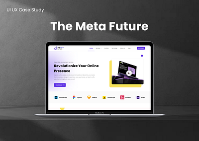 The Meta Future Company Portfolio Website Design agency portfolio company portfolio design figma figma design graphic design landing page mobile ui portfol portfolio website product design ui design uiux uiux design ux ux design web web design website design wireframe