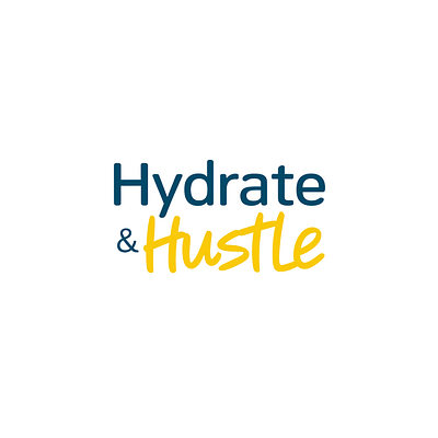 Hydrate & Hustle Logo branding graphic design logo