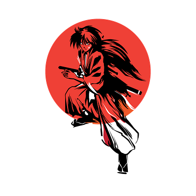 Kenshin Himura animation branding graphic design