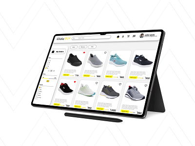 shoe shopping website graphic design ui uiux visual design