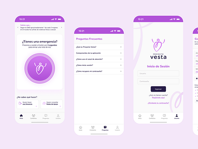 UX/UI · Proyecto Vesta app branding graphic design mobile product ui ux violet