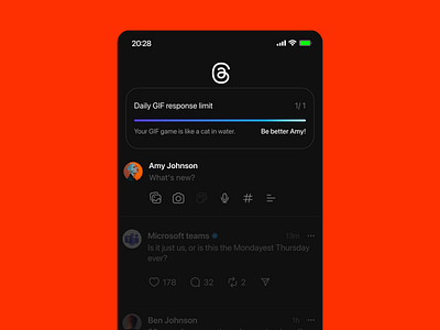 GIF limit reached design concept feed gif instagram meta social media threads twitter ui uiux ux uxui