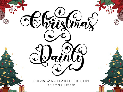 Christmas Dainty beautiful branding christmas design font font design graphic design handwritten illustration logo lovely script ui valentine