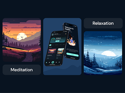 Medlife | Meditation Mobile App UX/UI Design clean design figma ios interface ios ui medical meditation meditation app mobile app mobile app design mobile app uxui mobile application mobile application design mockup modern design ui user experience user interface ux uxui