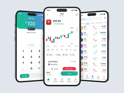Trading App app crypto finance trading ui