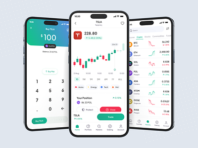 Trading App app crypto finance trading ui