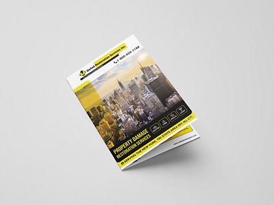 Damage Restoration and Cleanup Services brochure design brochure design graphic design