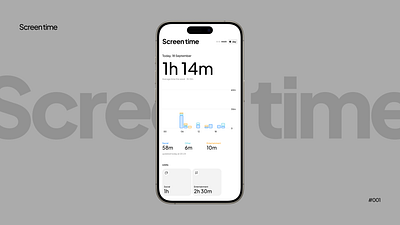 Screen Time app ios light theme mobile app screen time ui design