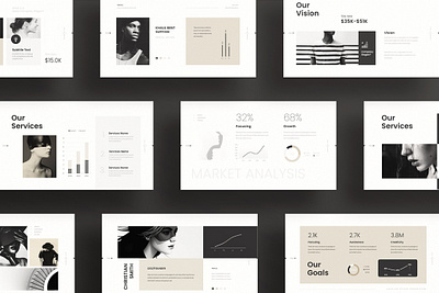 Creative Minimal Presentation Template directions