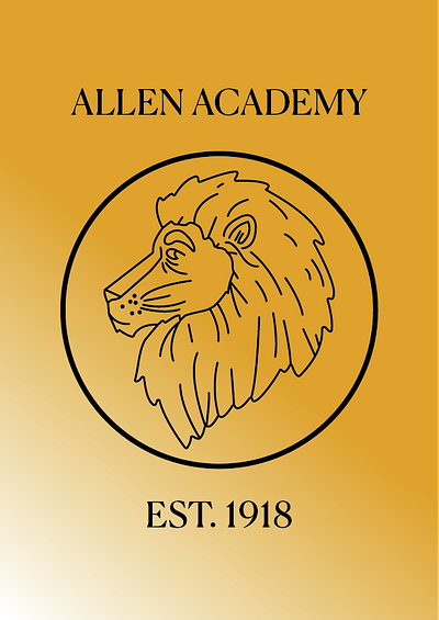 ALLEN ACADEMY/ DAILY LOGO CHALLENGE: COLLEGE/UNIVERSITY PROMPT allen academy college dailylogochallenge lion logo school school crest