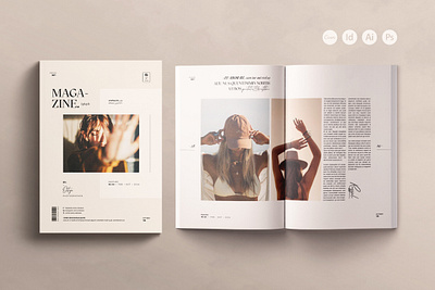 The Life Style Magazine Template a4 size adobe illustrator template canva template fashion indesign template letter size lifestyle magazine template photobook photograpgy photoshop template print design recipe book stylish