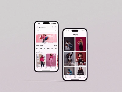 Fashion App UI - Sleek & Stylish Design app design app ui branding category shopping clothing brand design e commerce fashion fashion trend logo minimal design shopping app ui ui design user experience