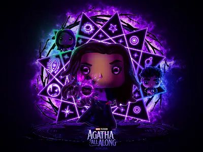 🔮 𝑹𝒆𝒗𝒆𝒏𝒈𝒆 𝑰𝒔 𝑨 𝑾𝒊𝒕𝒄𝒉! 💋 agatha all along agatha harkness animation billy kaplan billy maximoff disney figure funko pop joe locke kathryn hahn magic marvel queer spell superhero wandavision wiccan witch witchcraft witches road