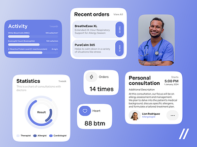 Healthcare Web Platform Design Template app design dashboard design design template health health platform healthcare homepage interface landing landing page landing page design product design ui ux web web design web ui website