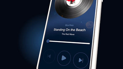 iPhone Record Player 3d after effects animation figma motion graphics music player record ui ux