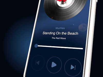 iPhone Record Player 3d after effects animation figma motion graphics music player record ui ux