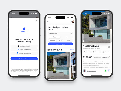 Property Search Mobile App apartment app clean design fireart home ios ui ux