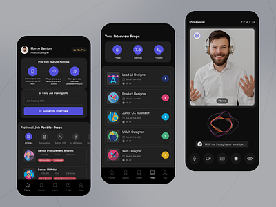 Transforming Recruitment: Designing an AI Interview Platform aiinterview appdesign branding customerexperience design graphic design illustration logo recruitment platform ui uiux vector