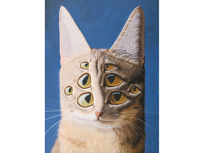 Eli blue cat cat illustration cat portrait cats eye eyes illustration