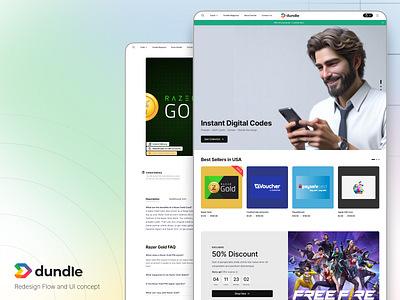 Dundle.Com: Checkout User Flow & UI Redesign Concept checkout dundle.com e commerce gift gift card logo mobile payment paypal product redesign ui user flow ux website