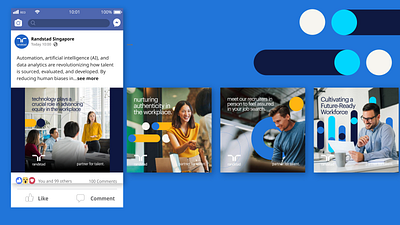 Randstad Singapore Facebook Post advertisement art direction concept design digital media graphic design marketing collateral online advertisement social media visual art