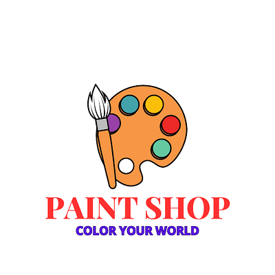 Paint Shop Logo artistic design branding business logo color pallete graphic design logo minimal design paint logo paint shop logo painting logo pint shop professional logo vibrant colors