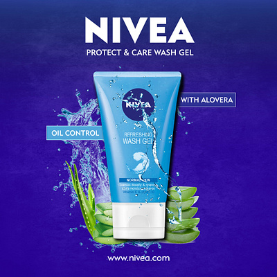 Nivea Social Media Post Design design nivea social media post design wash gel post