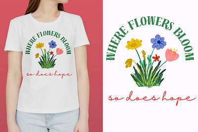 Floral T-shirt Design adobephotoshop bloom blossom colorfuldesign design digital art floral flowerlover graphic design hopedesign illustration nature t shirts vector vectorart