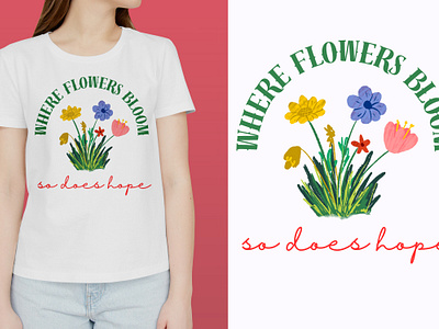 Floral T-shirt Design adobephotoshop bloom blossom colorfuldesign design digital art floral flowerlover graphic design hopedesign illustration nature t shirts vector vectorart