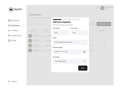 RFID employee attendance system attendance dashboard logo saas ui ux